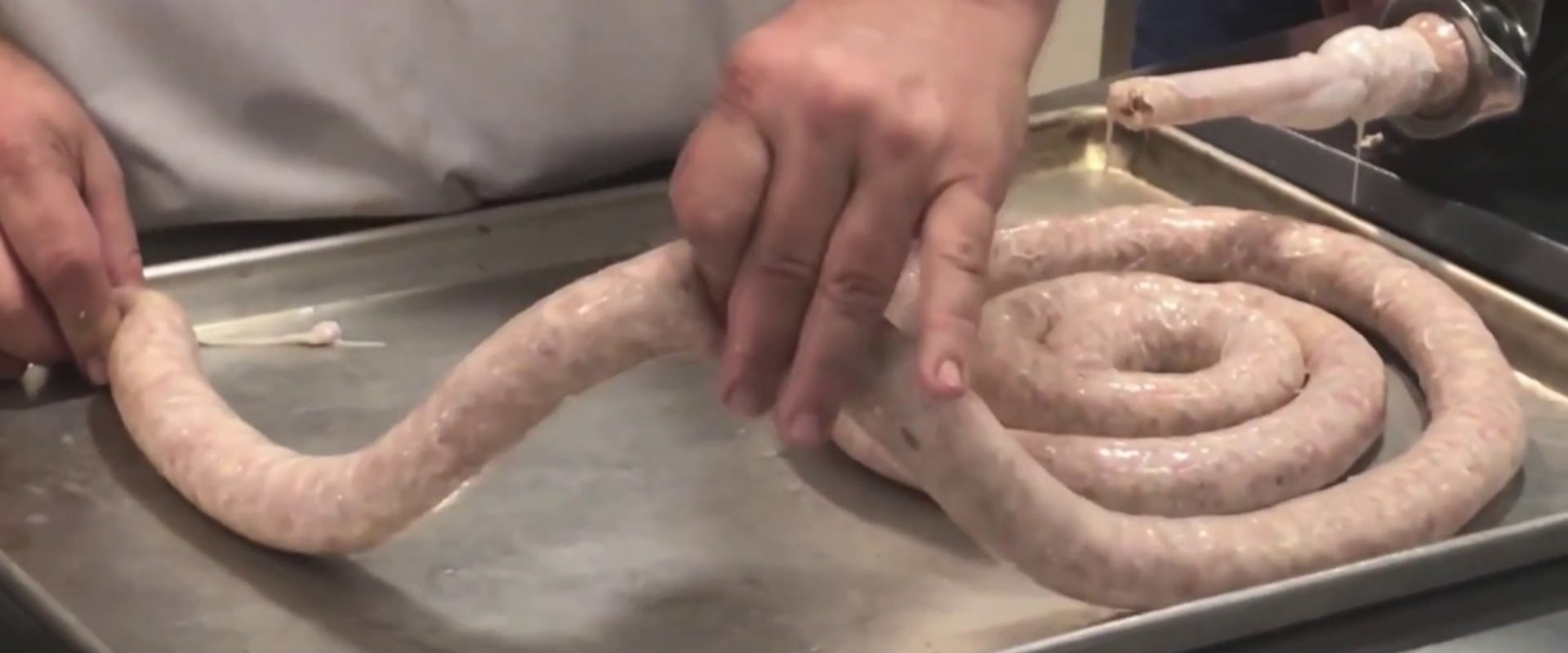 What is chicken sausage skin made of?